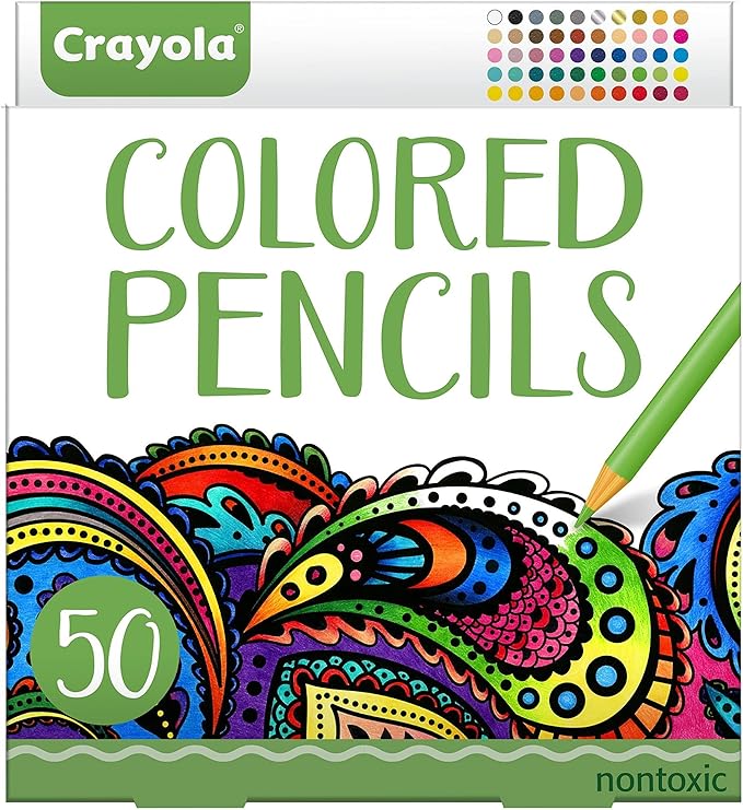 Crayola Colored Pencils For Adults (50ct), Colored Pencil