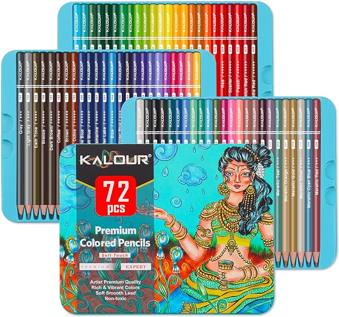 KALOUR Premium Colored Pencils,Set of 72 Colors