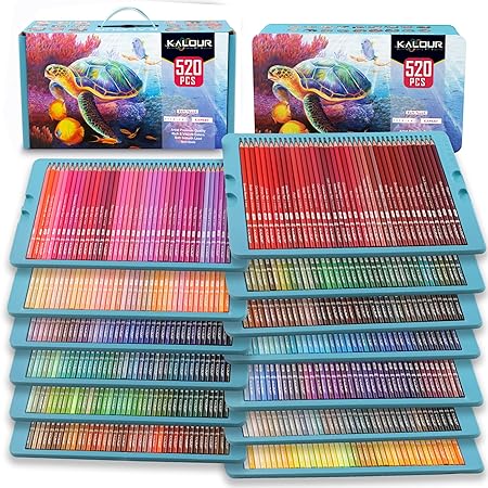 KALOUR Pro Colored Pencils,Set of 520 Colors