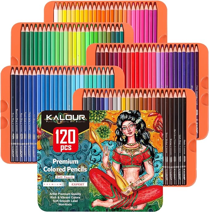 KALOUR Professional Colored Pencils,Set of 120 Colors