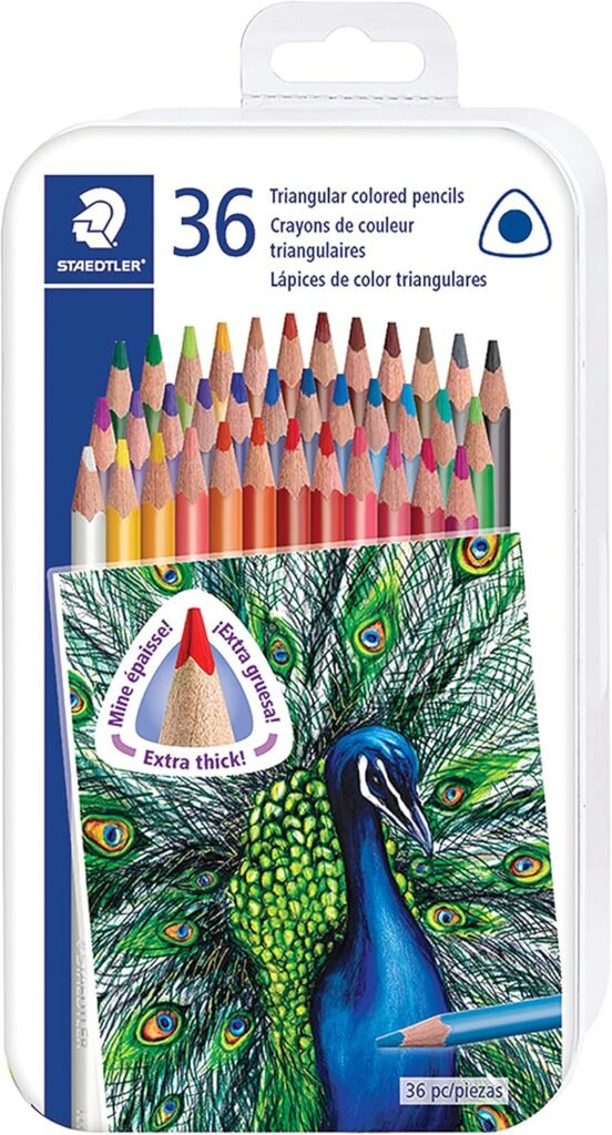 Staedtler Colored Pencils, Triangular Barrel, 4mm, 36 Pieces