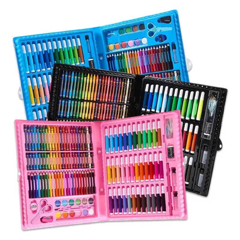 Children's Painting 색칠공부 Full Set Brushes Art Tools Gift Box