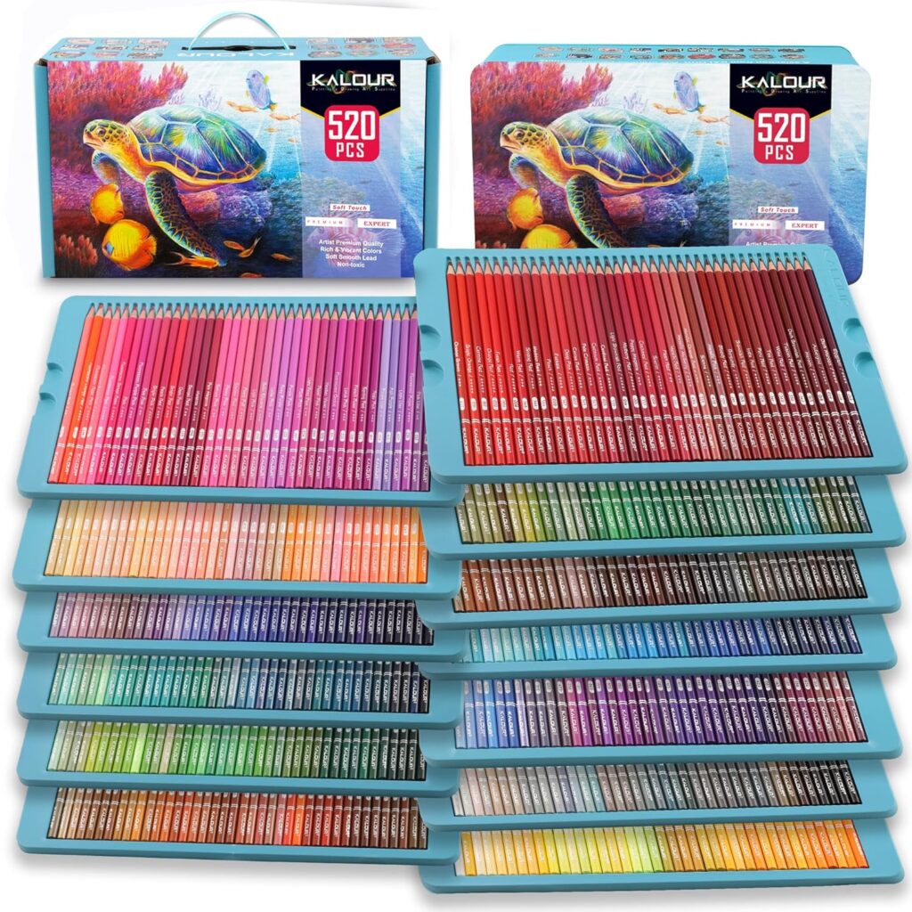 KALOUR Pro Colored Pencils,Set of 520 Colors