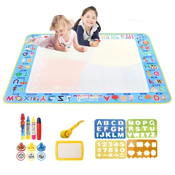 100x80cm Magic Water Drawing Mat – Reusable Doodle Board with Magic Pens for Kids (39x31 Inches)
