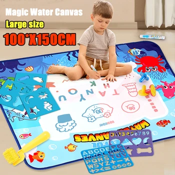 150x100cm Magic Water Drawing Mat – Reusable Graffiti Board for Kids